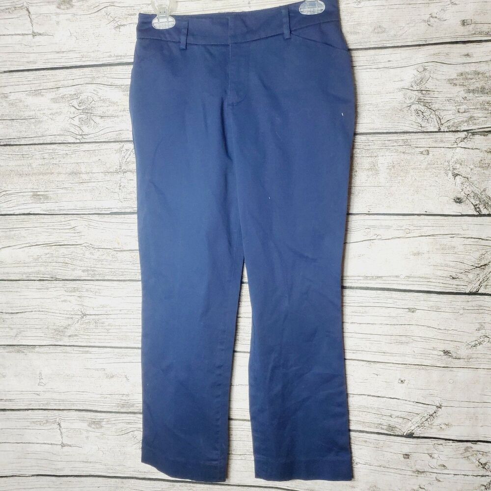 Nine West Navy Blue Madison Capri Pants Size 4/27